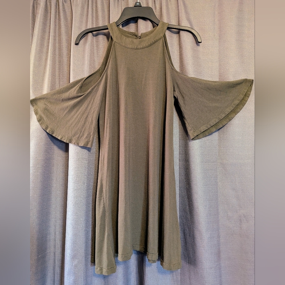 VENUS Olive Green Cold Shoulder Dress Sz. XS